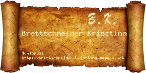 Brettschneider Krisztina névjegykártya